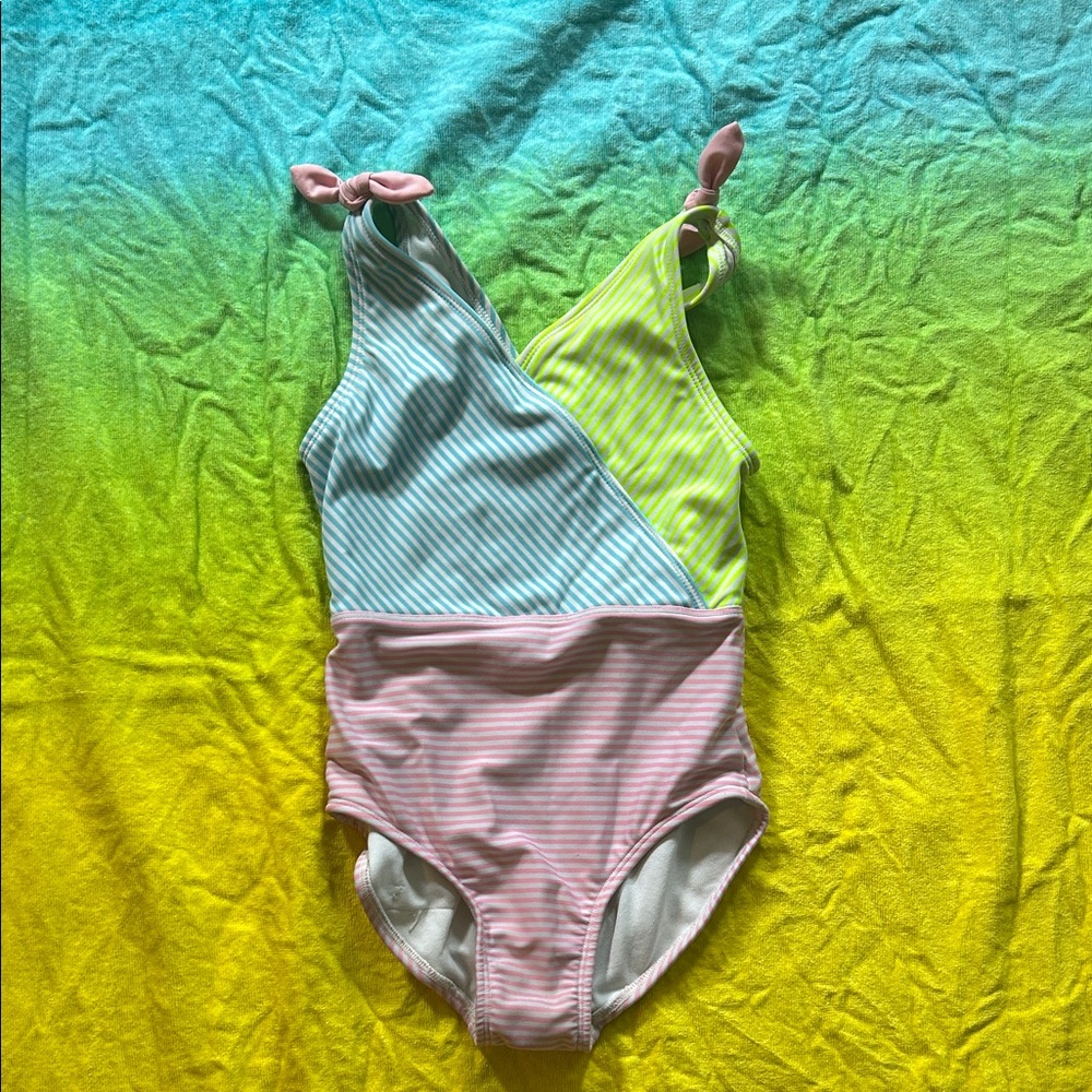 Cat & Jack Colorful Stripes Girls Swimsuit